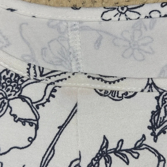 J. Jill Wearever White & Black T-Shirt Dress - Size Sm - Picture 2 of 7